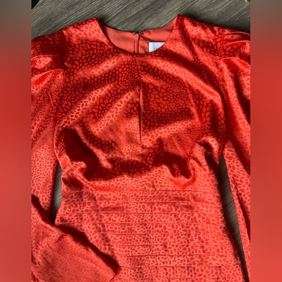 ONE33 Social Long Sleeve Jacquard Keyhole Mini Dress Size 8 - Picture 7 of 16